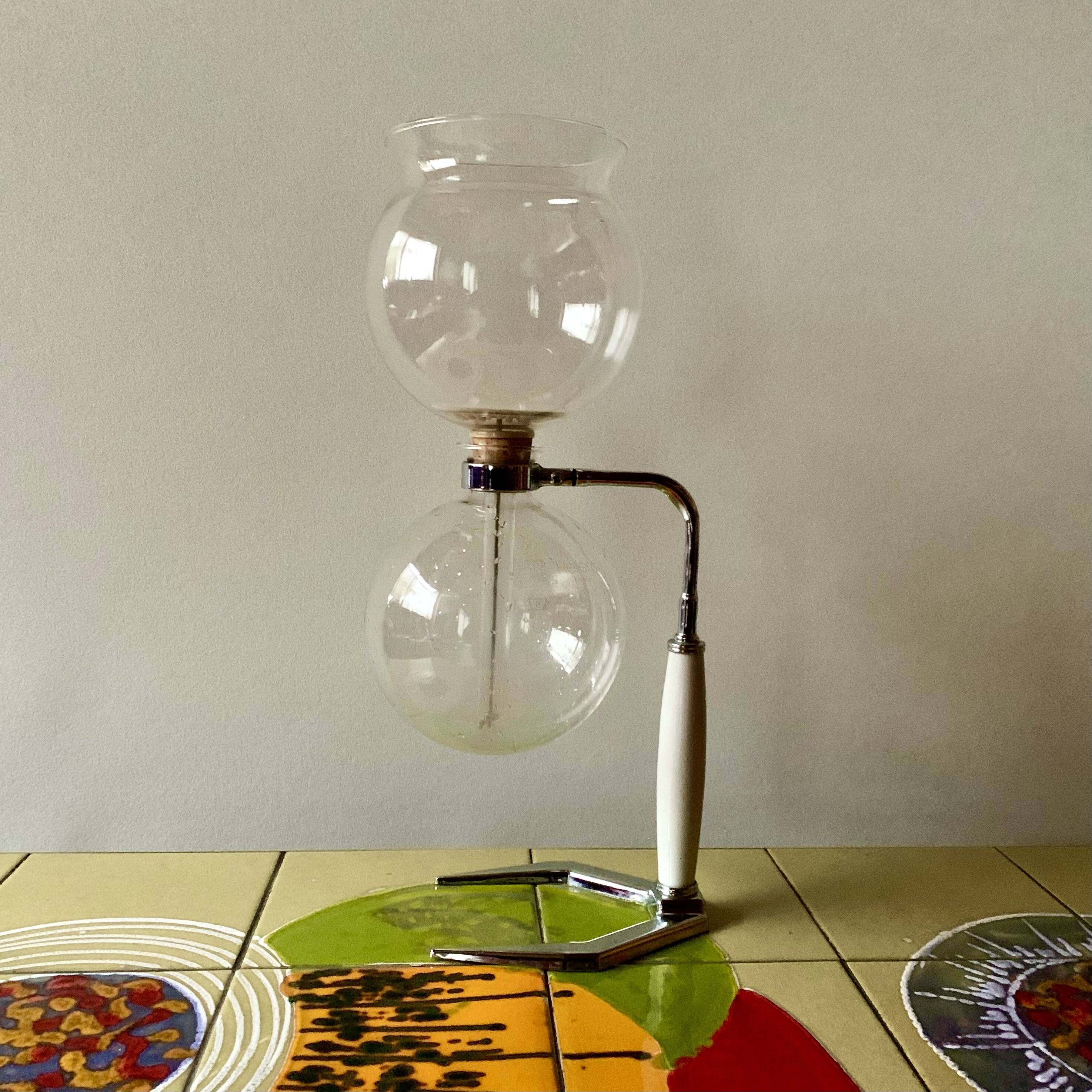 Vintage Hellem coffee maker - borosilicate glass - 10 cups - Made in France