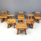Set of 6 sculptural brutalist dining chairs, 1960s