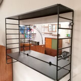 Metal string shelf, with mirror, 1960