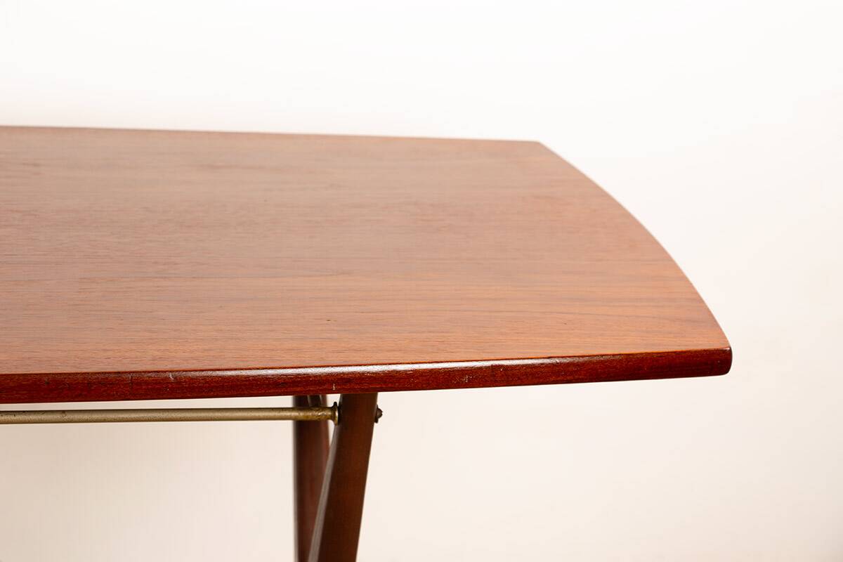 Vintage Danish high and low teak table 1960.