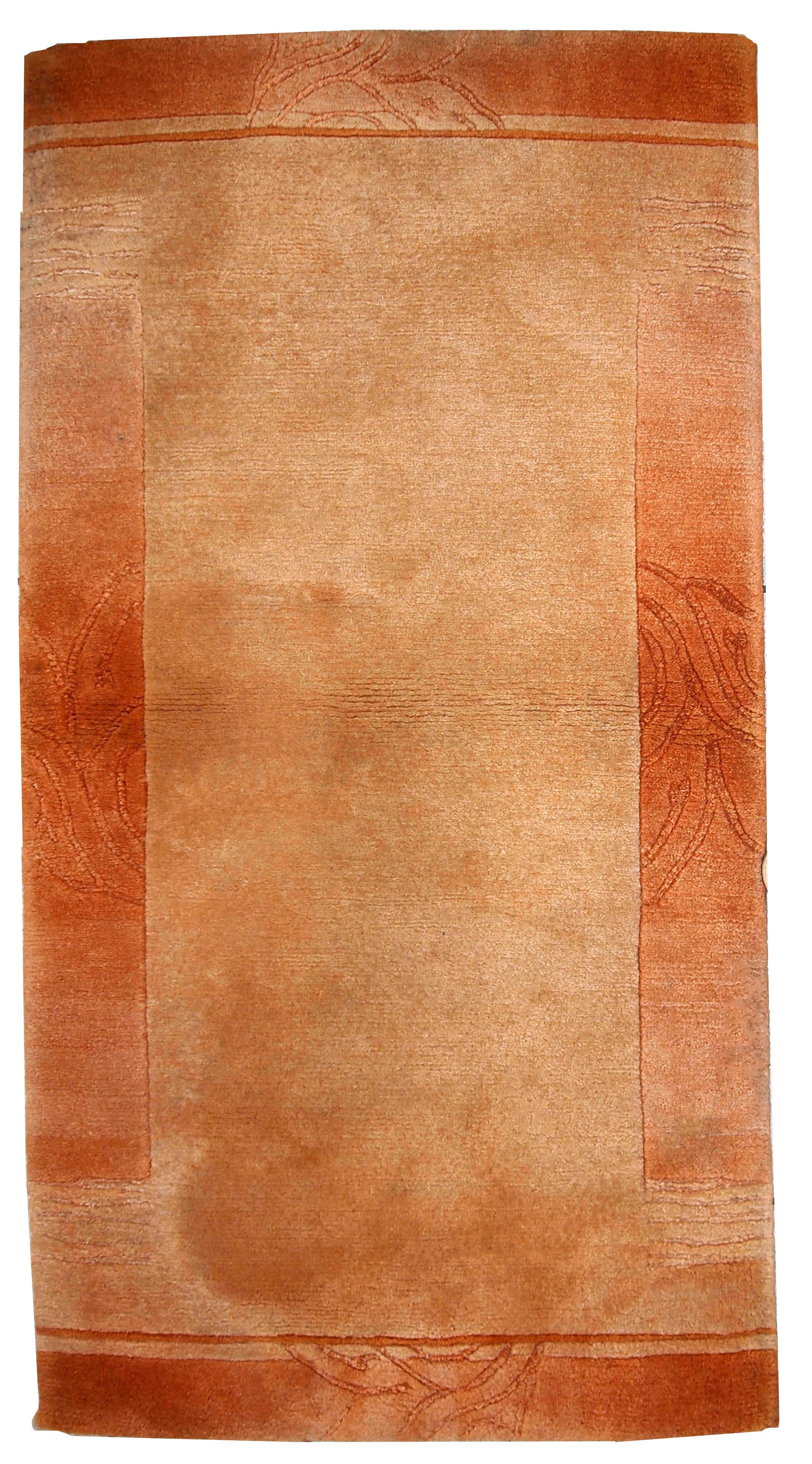 Tapis Vintage Khaden Tibétain en Laine, Années 1970, Élégance Traditionnell