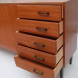 1960s sideboard with 5 drawers in walnut