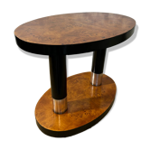 Art Deco side table with walnut burl veneer, France, 1930s.