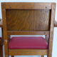 Pair of bridge chairs in red skai