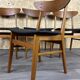 4x 60s 70s Teak Dining Room Chairs Danish Modern Design