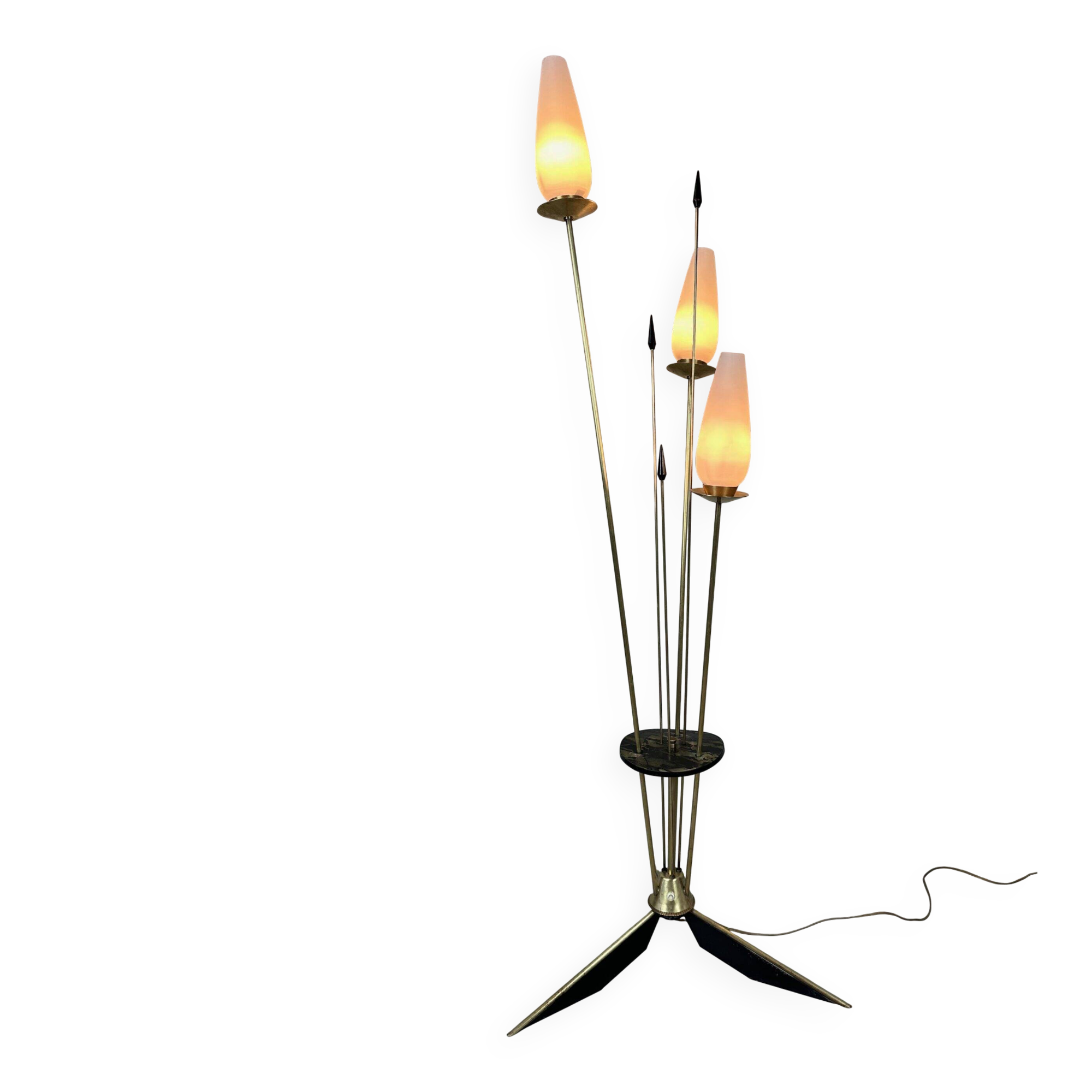 Vintage brass floor lamp – Lunel