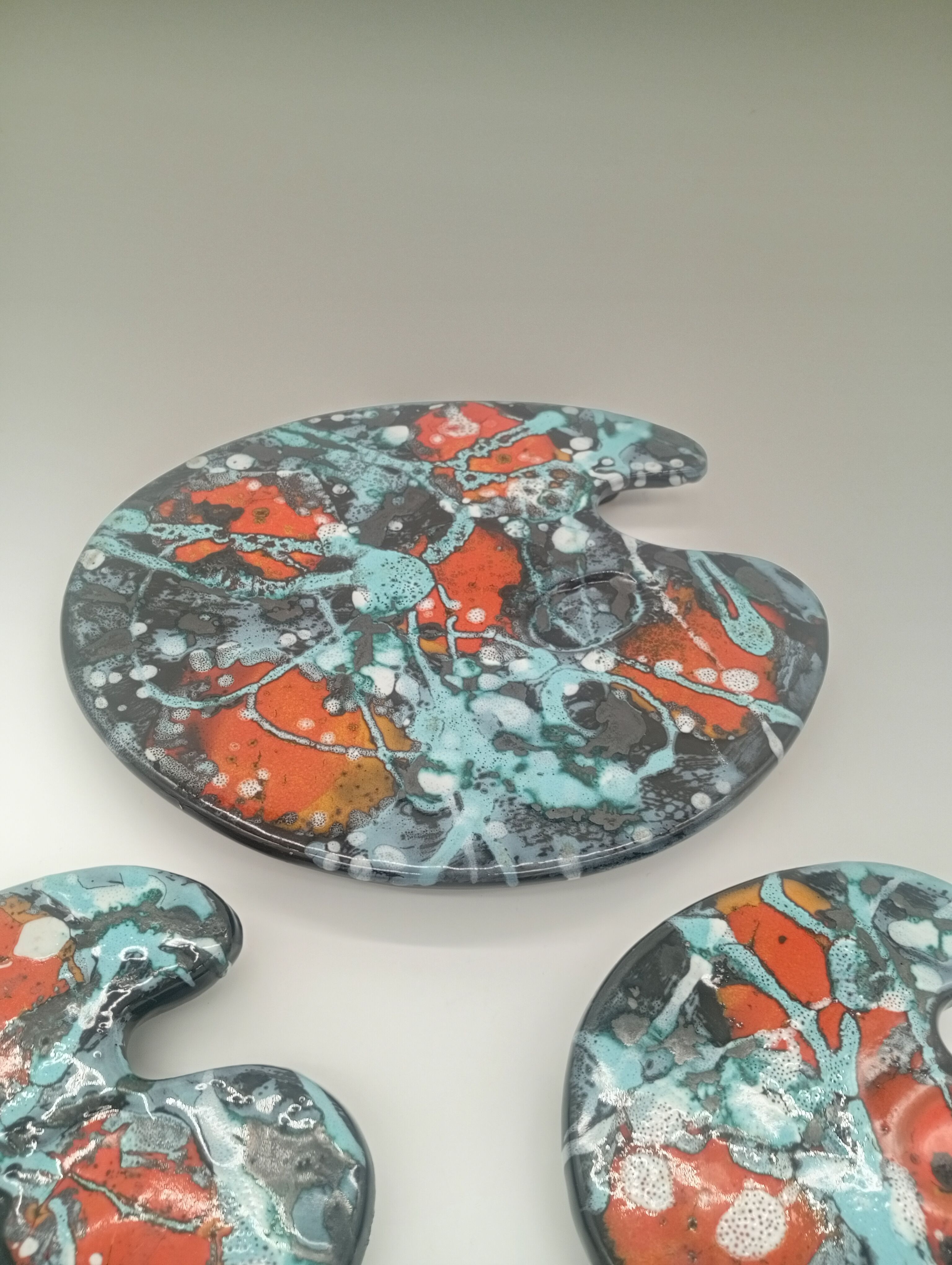 Bottle Coaster Painter's Palette Multicoloured Ceramic Pop