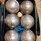 6 old pétanque balls