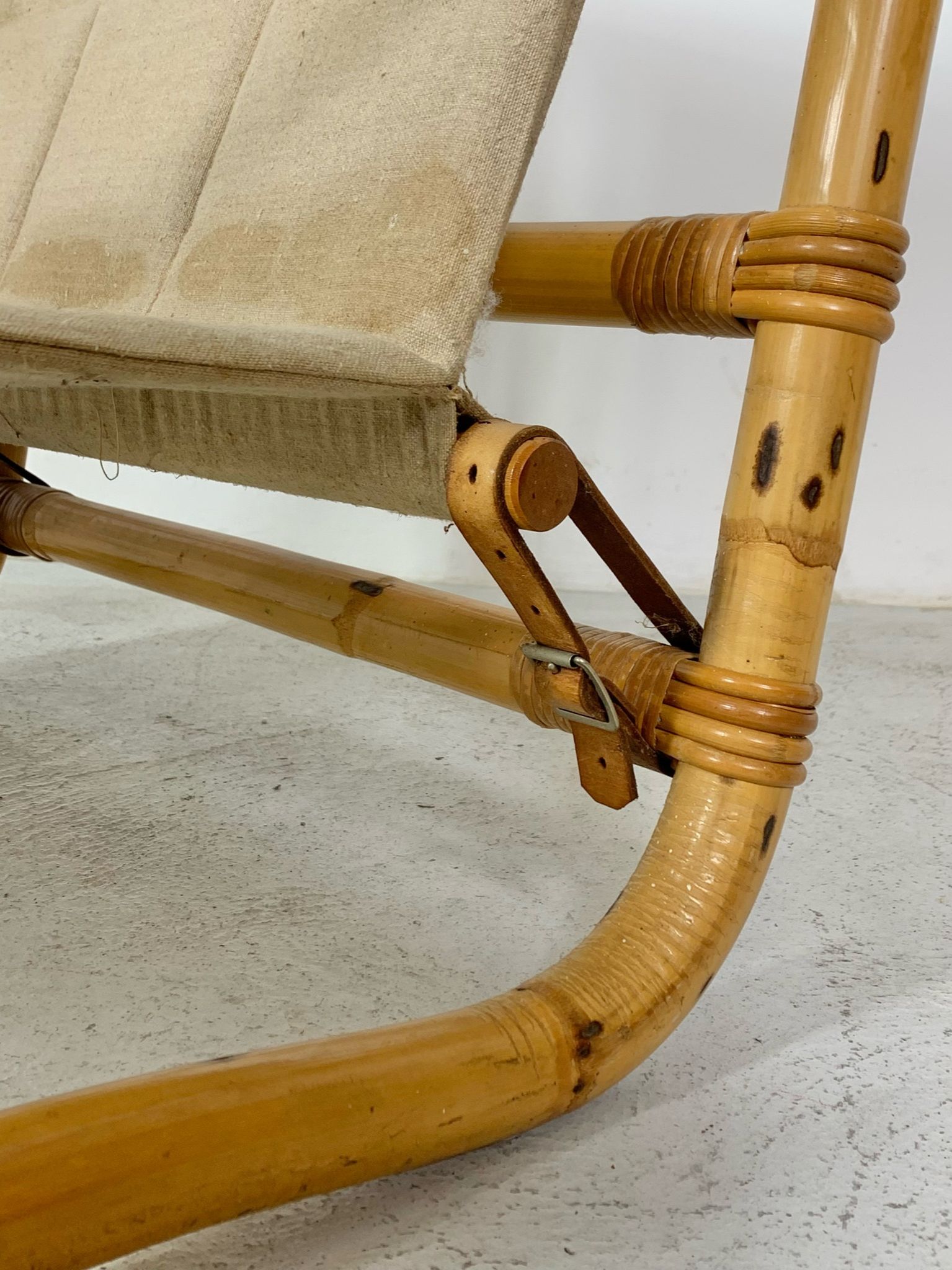Vintage bamboo lounge set made in denmark 1950s