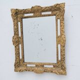 Regency style mirror with gilded wooden parecloses, 1900