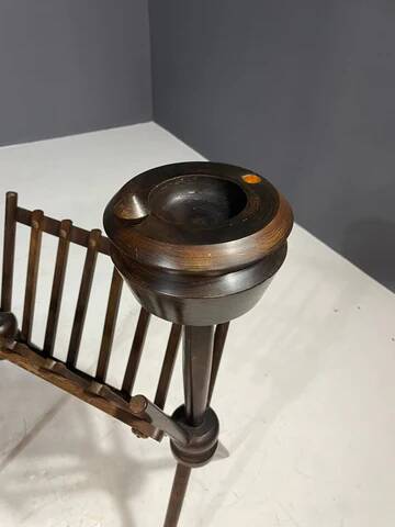 French vintage beech magazine rack, 1960s