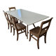 Vintage design table (Style Ouelette X Etch&Bolts) + Chairs