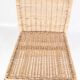 Suite de 4 chaises vintage en métal doré et osier