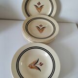 Ensemble assiettes Gien modèle Odile vintage