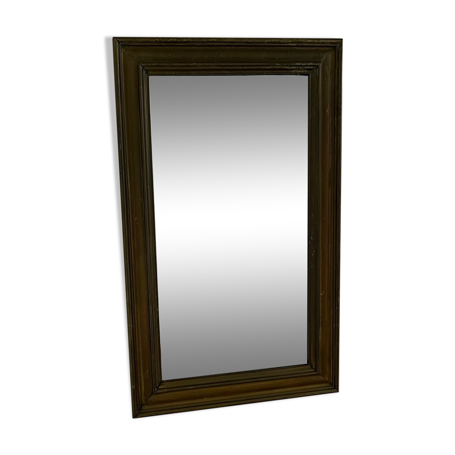Antique french brass bistro mirror