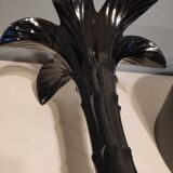 Black ceramic palm lamp