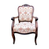 Shepherdess armchair in rosewood fleuron shell Napoleon III