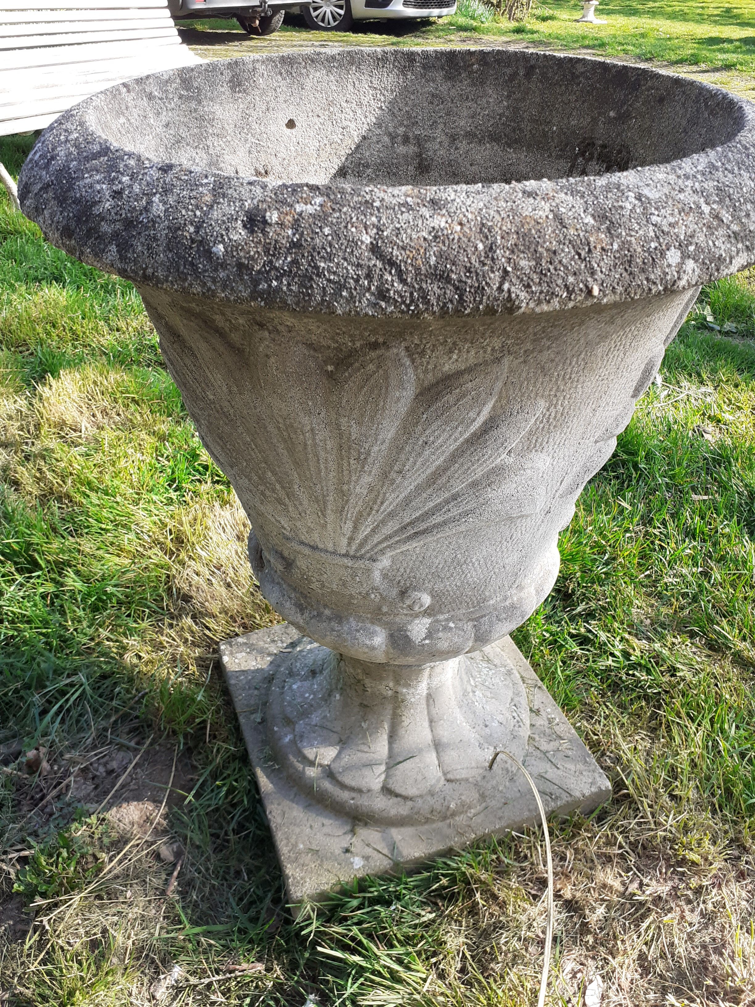 Pair of medieval stone planters