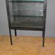 Iron display cabinet with black patina from around 1920