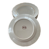 Set of 6 hollow porcelain plates Du Pont de la Tour