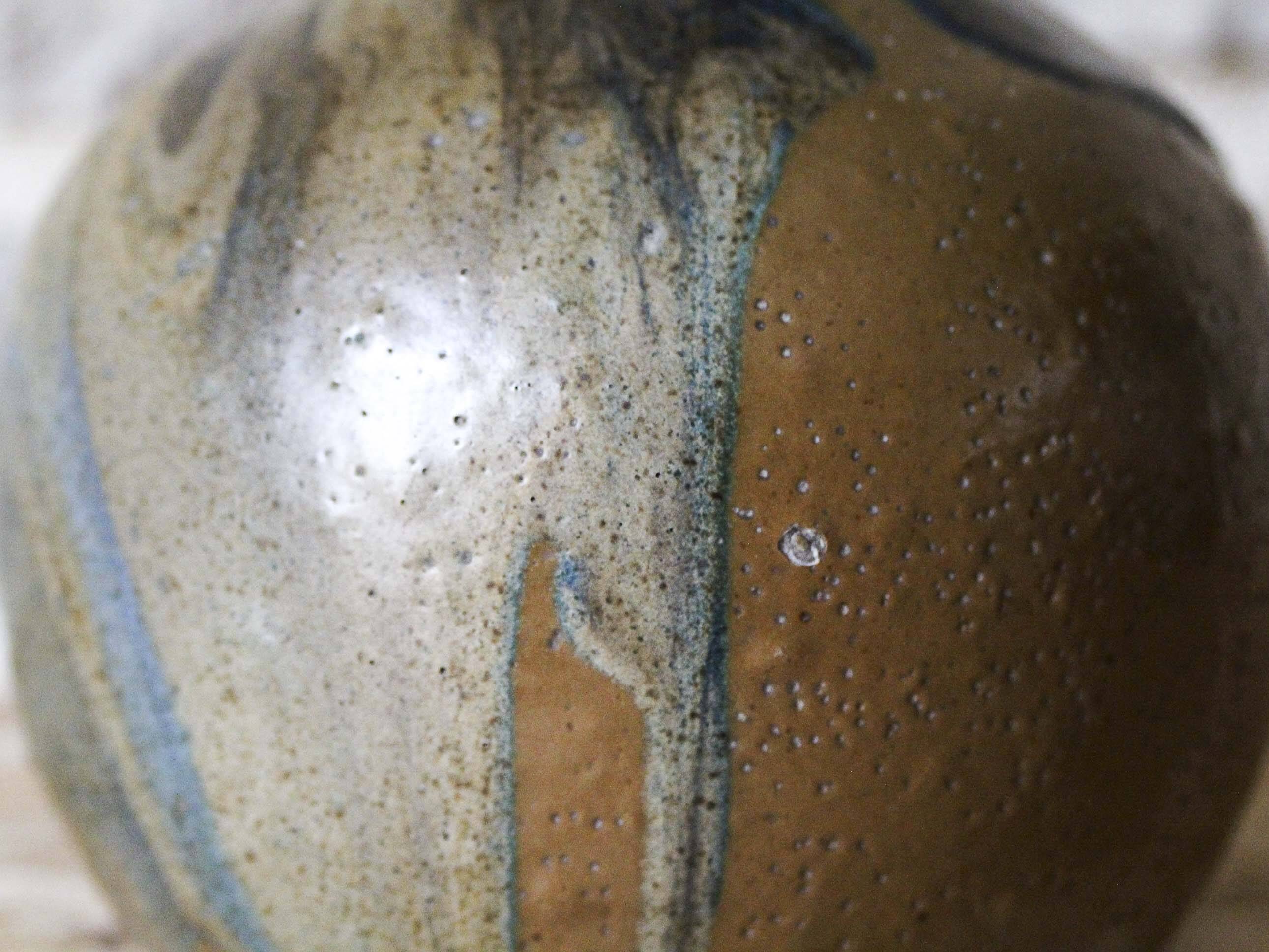 Leon Pointu enamelled stoneware vase - Puisaye