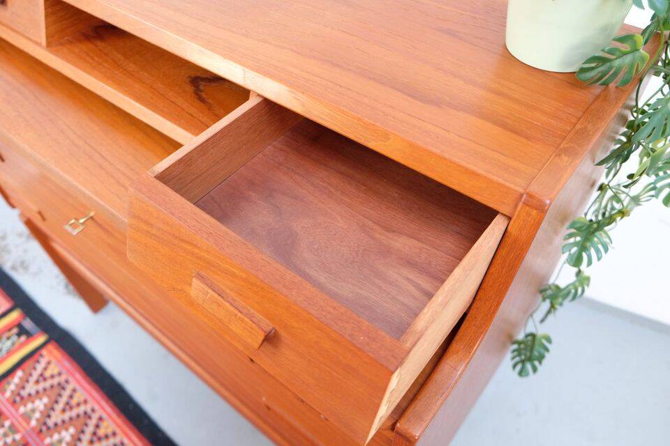 Iversen teak secretary, Danish style from the 1960s-70s.