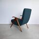 Elegant Mid-Century Modern Reclining Armchairs in Wood, Green, Timeless