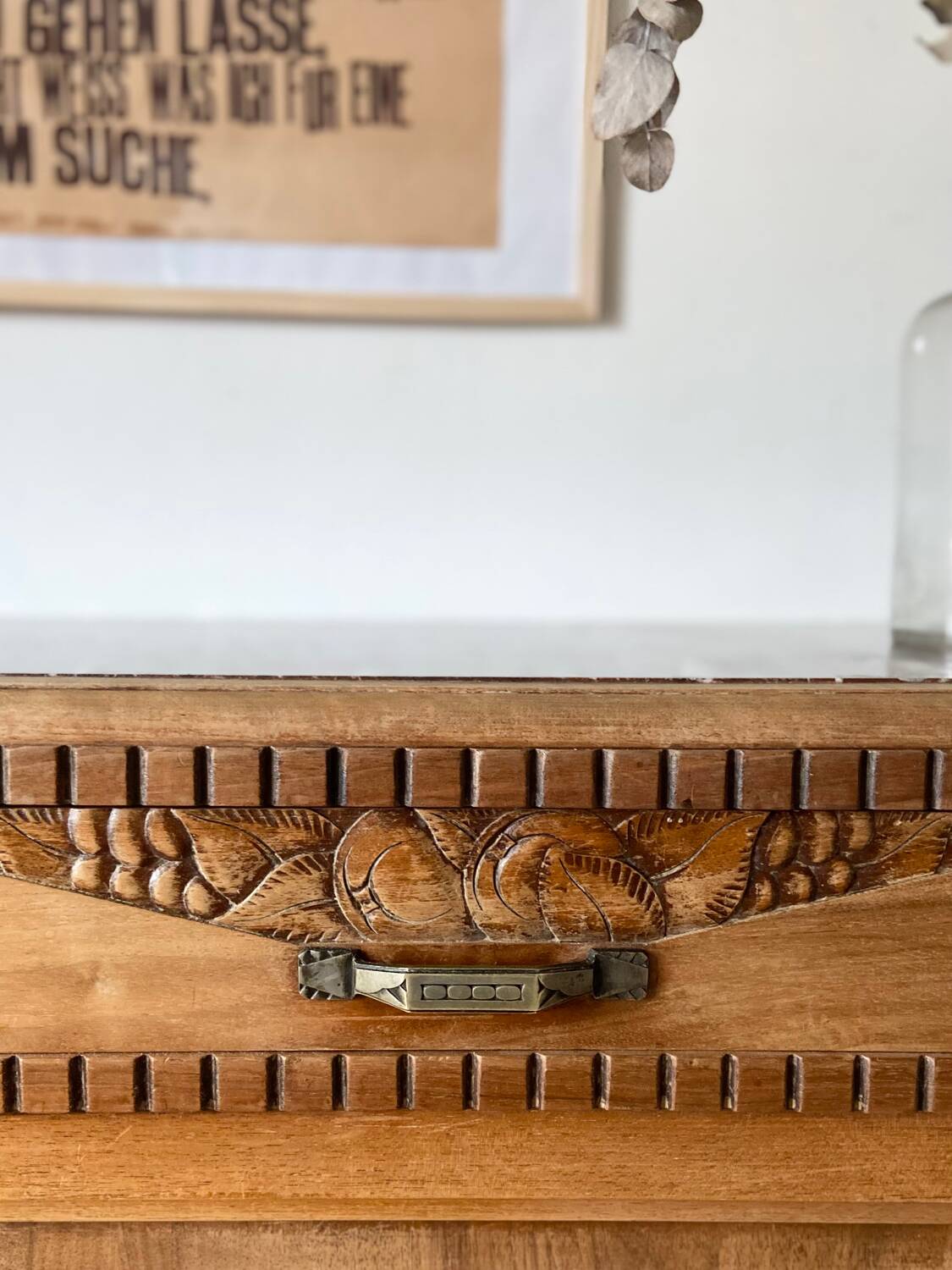 Art Deco sideboard in solid walnut