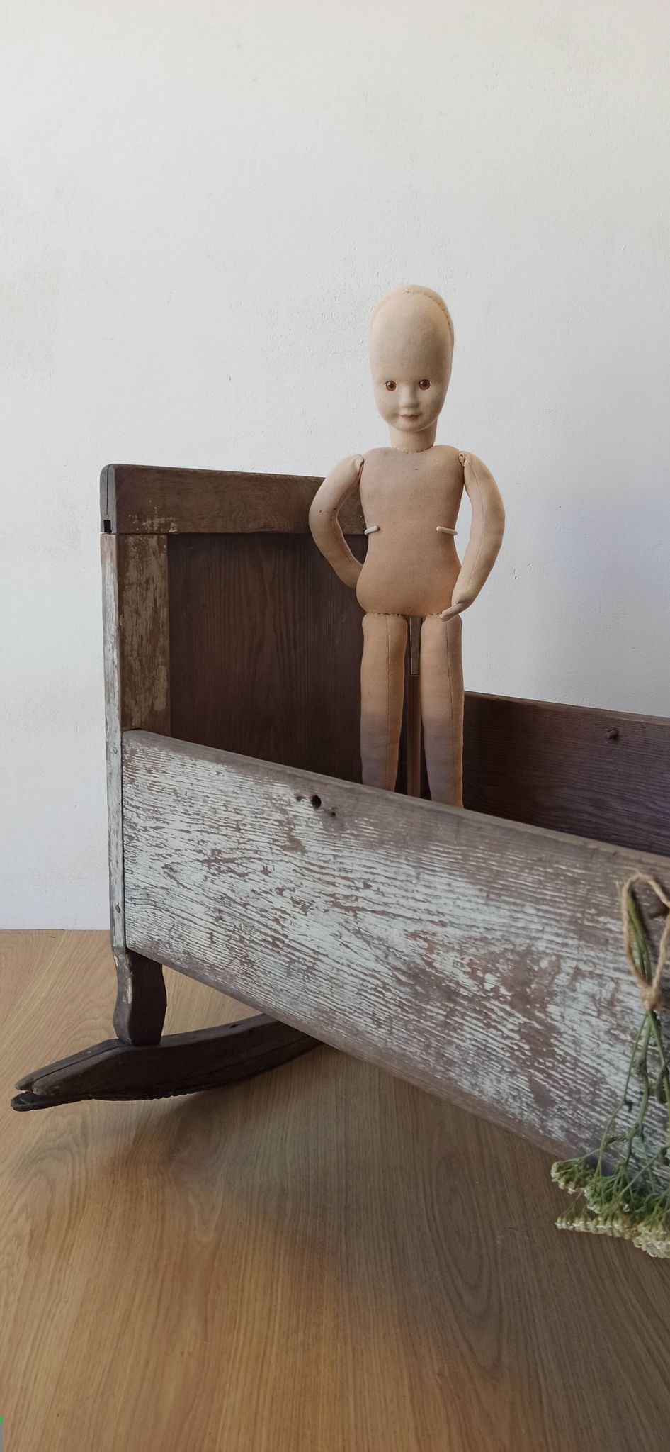 Old, antique cradle.