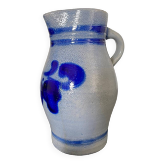1L ceramic pitcher with blue pattern