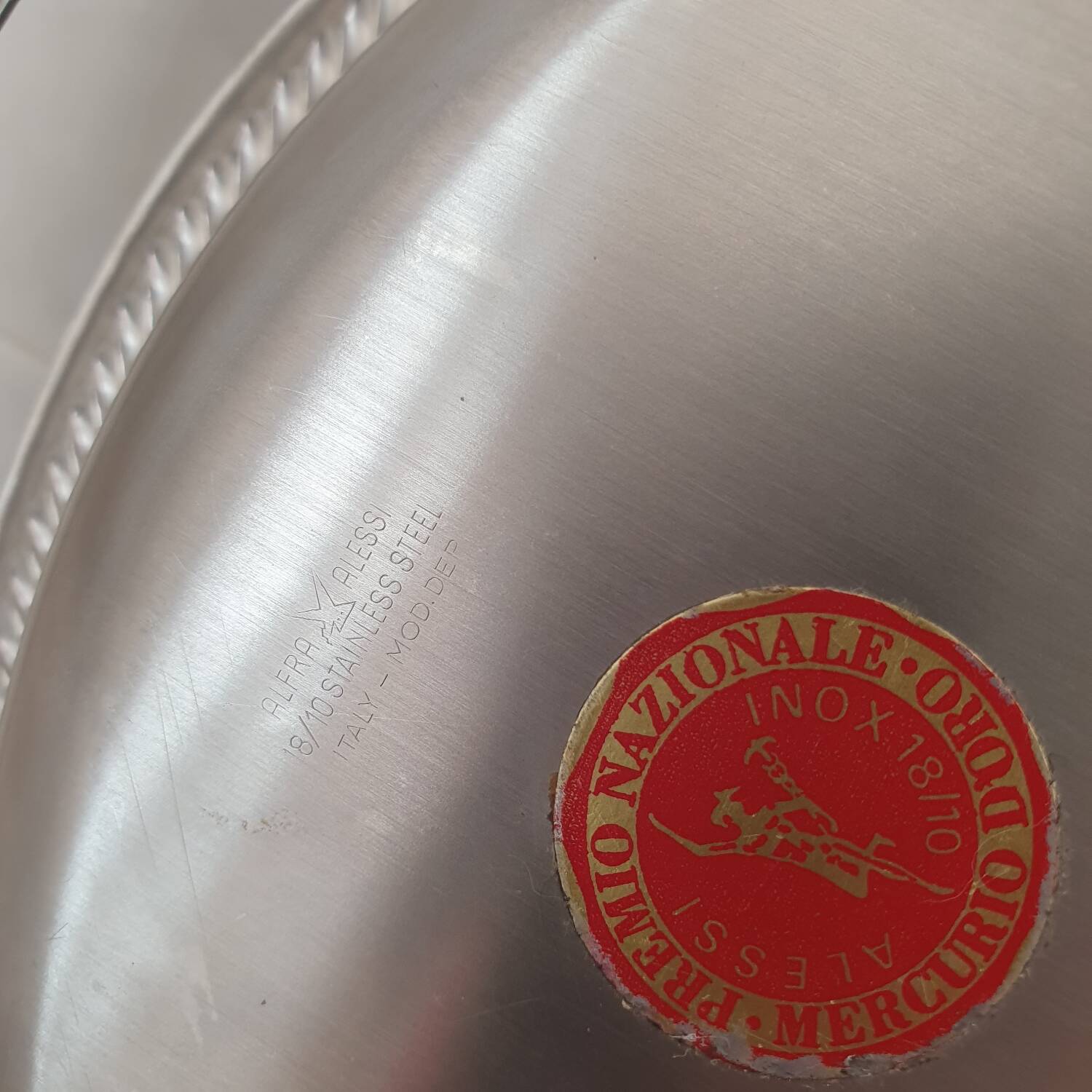 18/10 stainless steel tray Alessi Alfra Italy