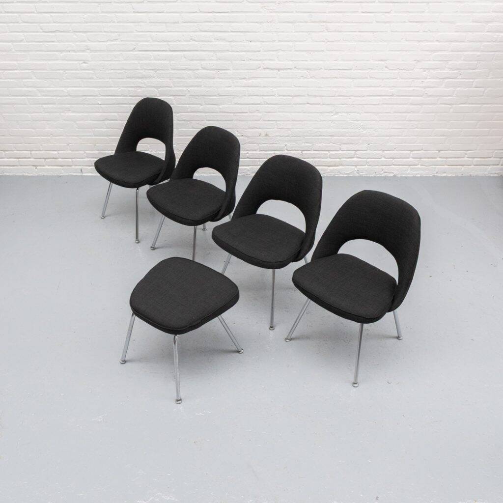 Conference dining chairs set 1970s