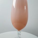 Italian vase pink blown glass