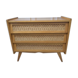 Vintage rattan dresser