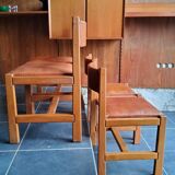 Chairs Maison Regain solid elm structure, leather seat and back