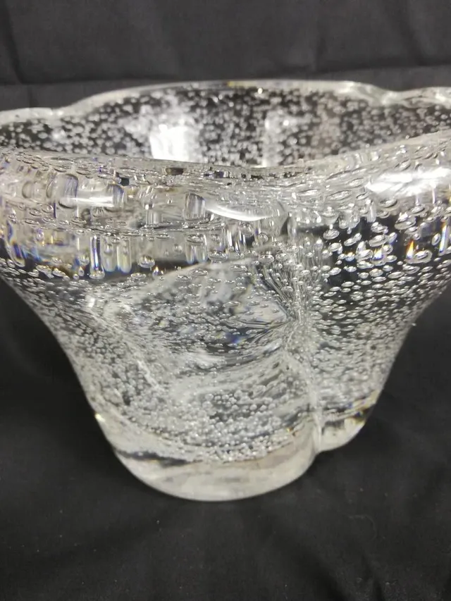 Vase en verre bullé Daum