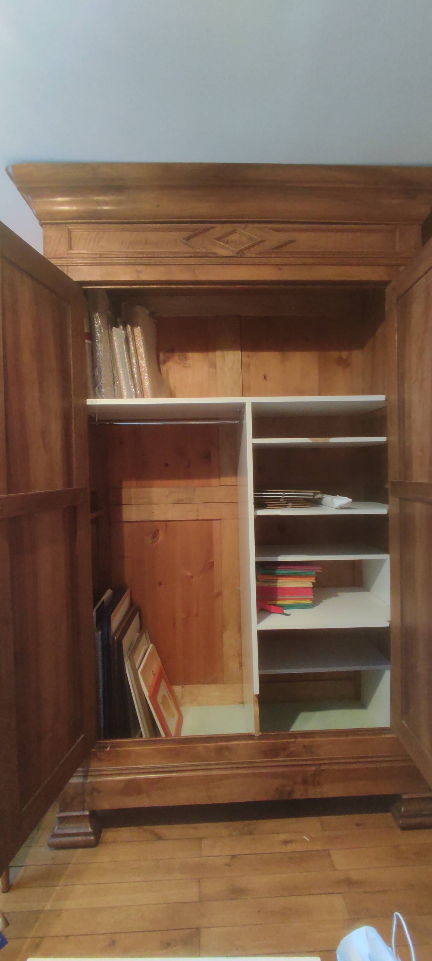 19th century solid wood wardrobe