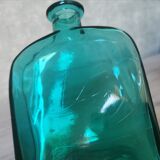 Flacons bouteilles verre gravé bleu