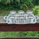 8 ice cream cups and stainless steel tray Jean Couzon