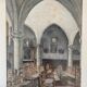 George Roussin, church interior, drawing, twentieth century