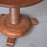 French turned oak art deco style side table