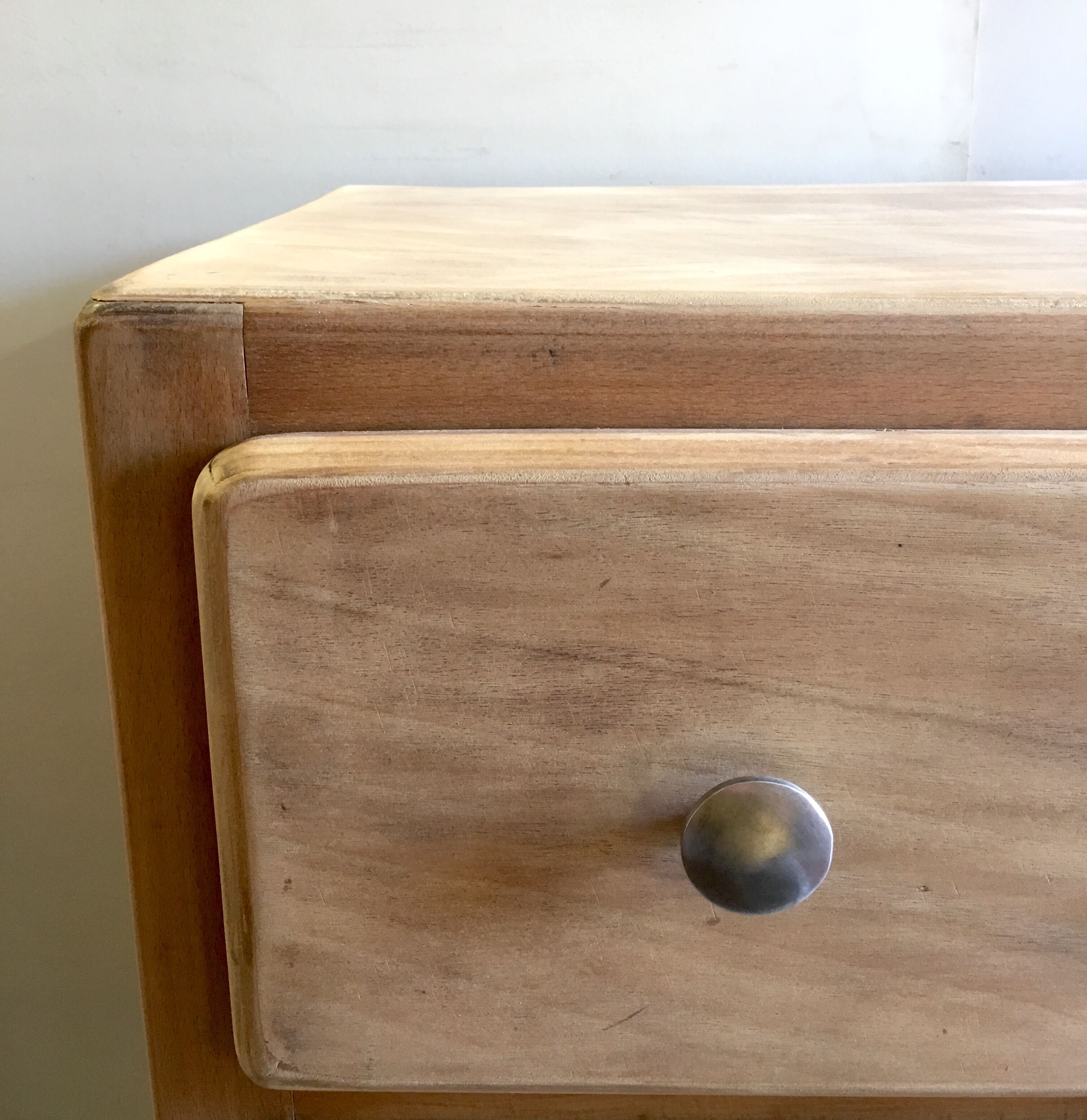 Chest of drawers raw solid wood - 40s