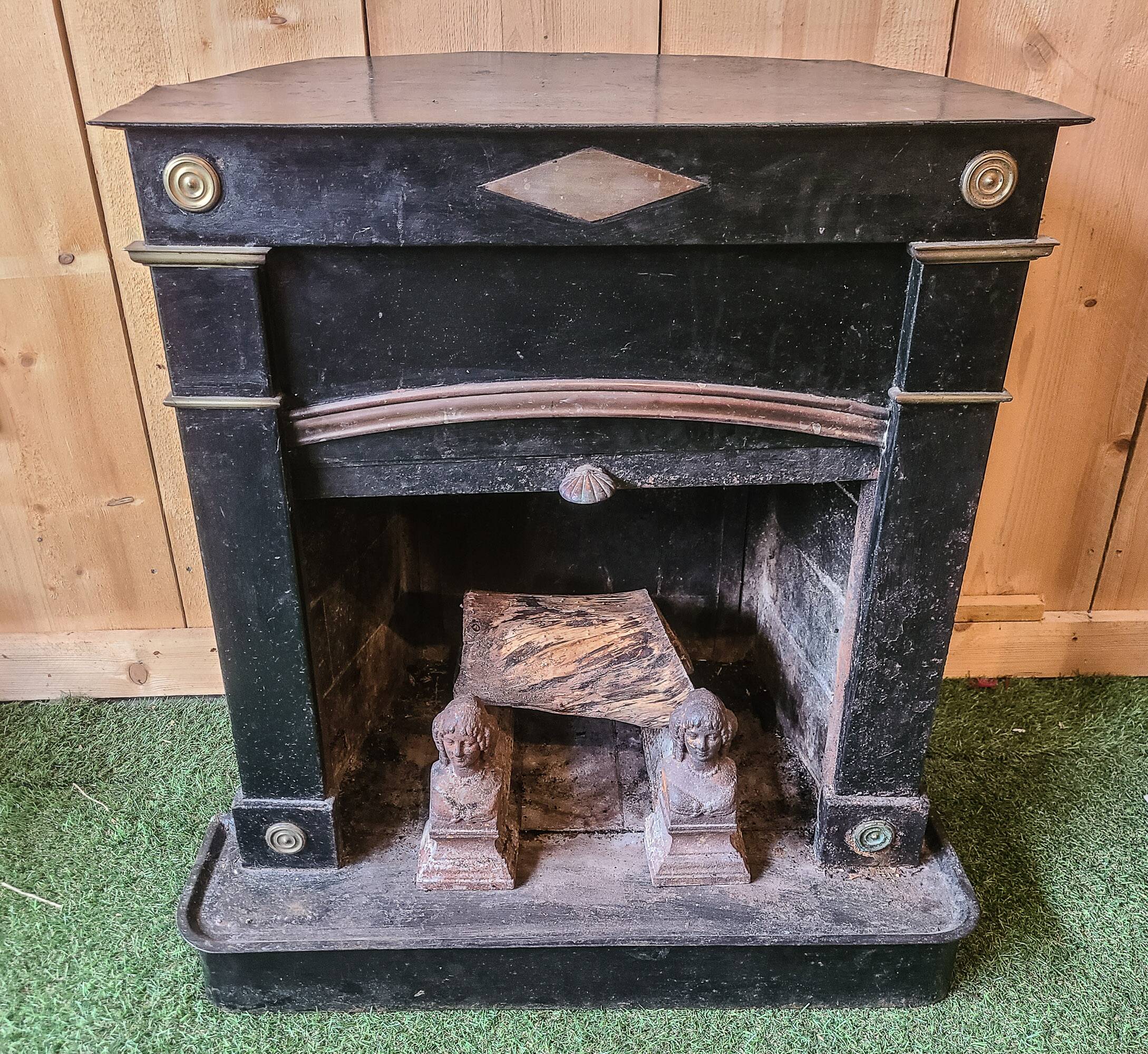 Sheet metal fireplace