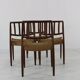 Danish design dining chairs by Niels O. Møller