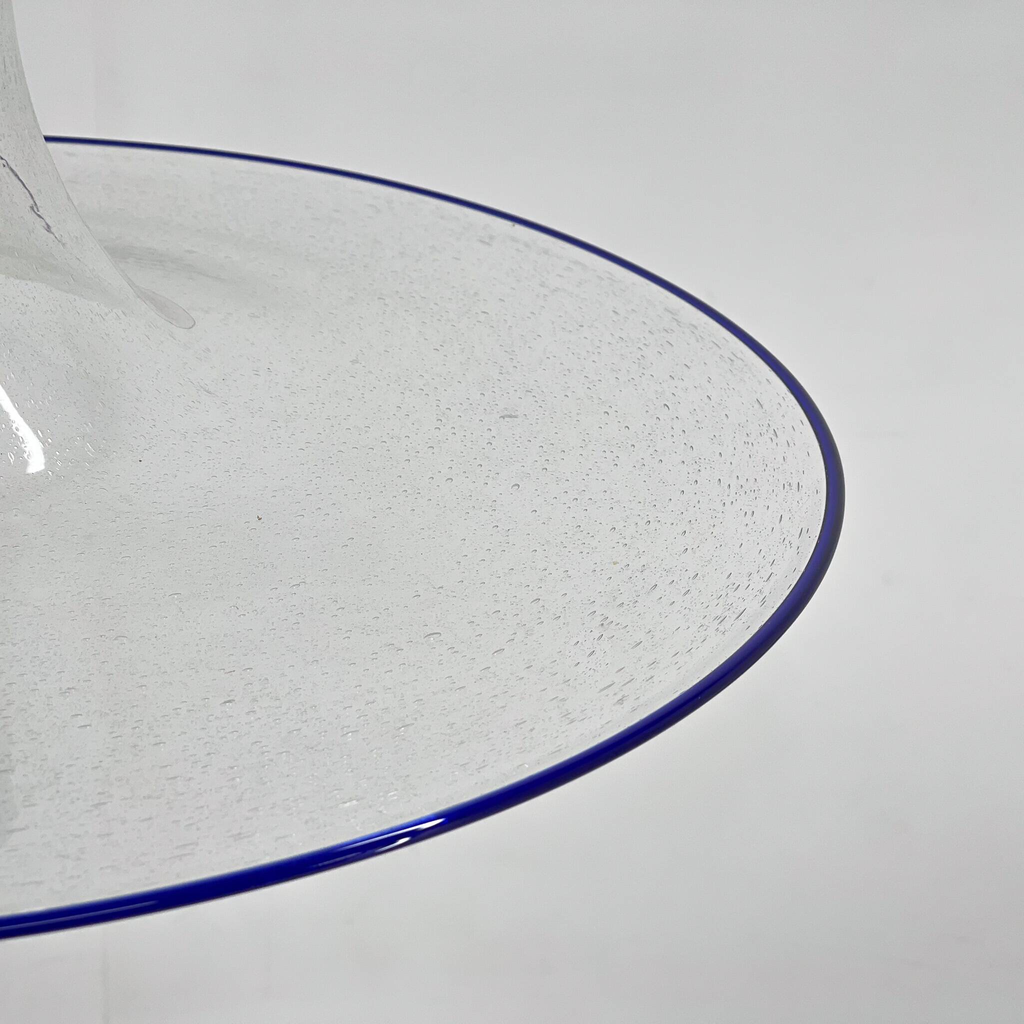 Space Age Italian Bubble Glass & Chrome Pendant Light, 1970's