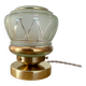 Vintage art deco globe table lamp in mint and gold glass