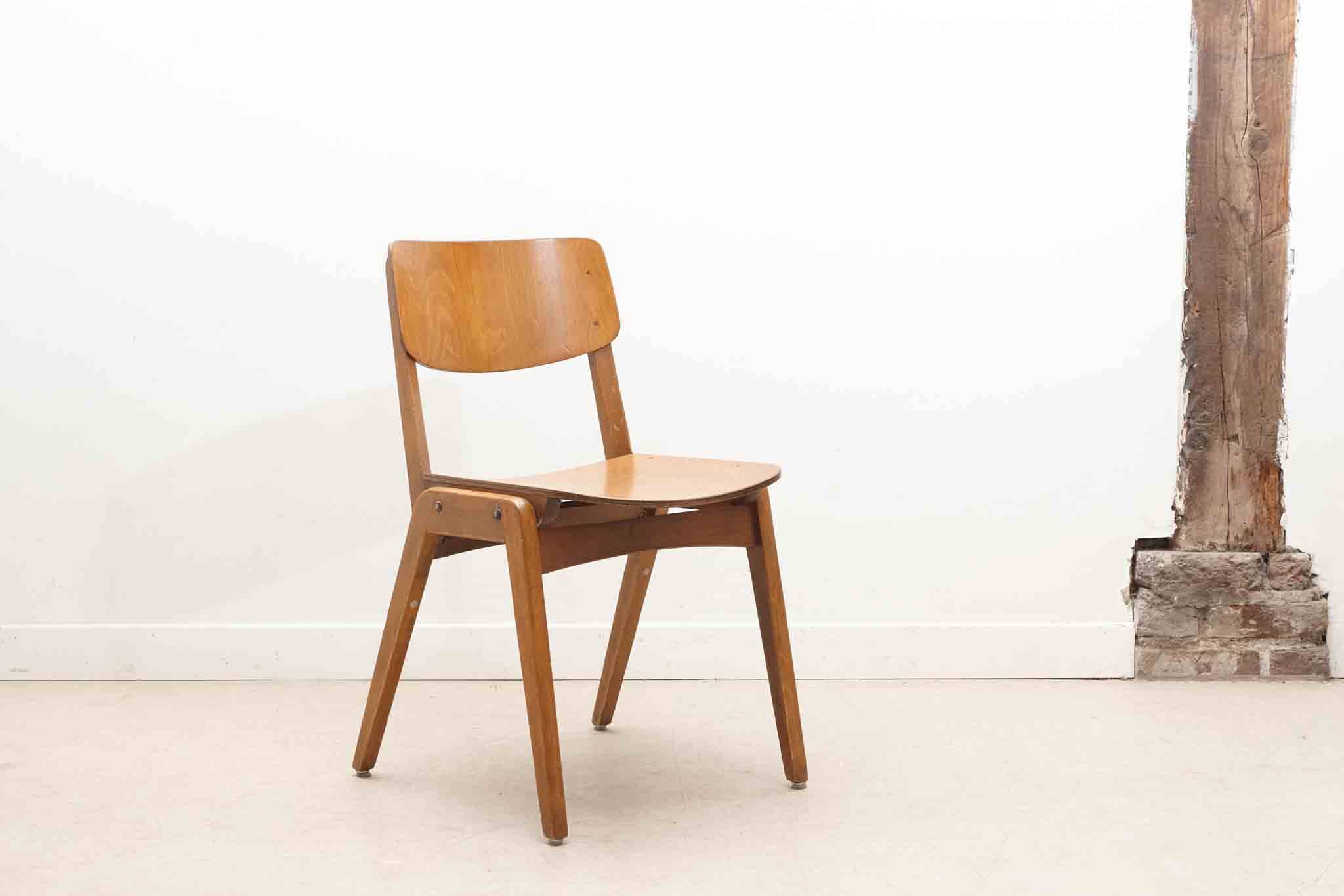 Scandinavian style oak bistro chair
