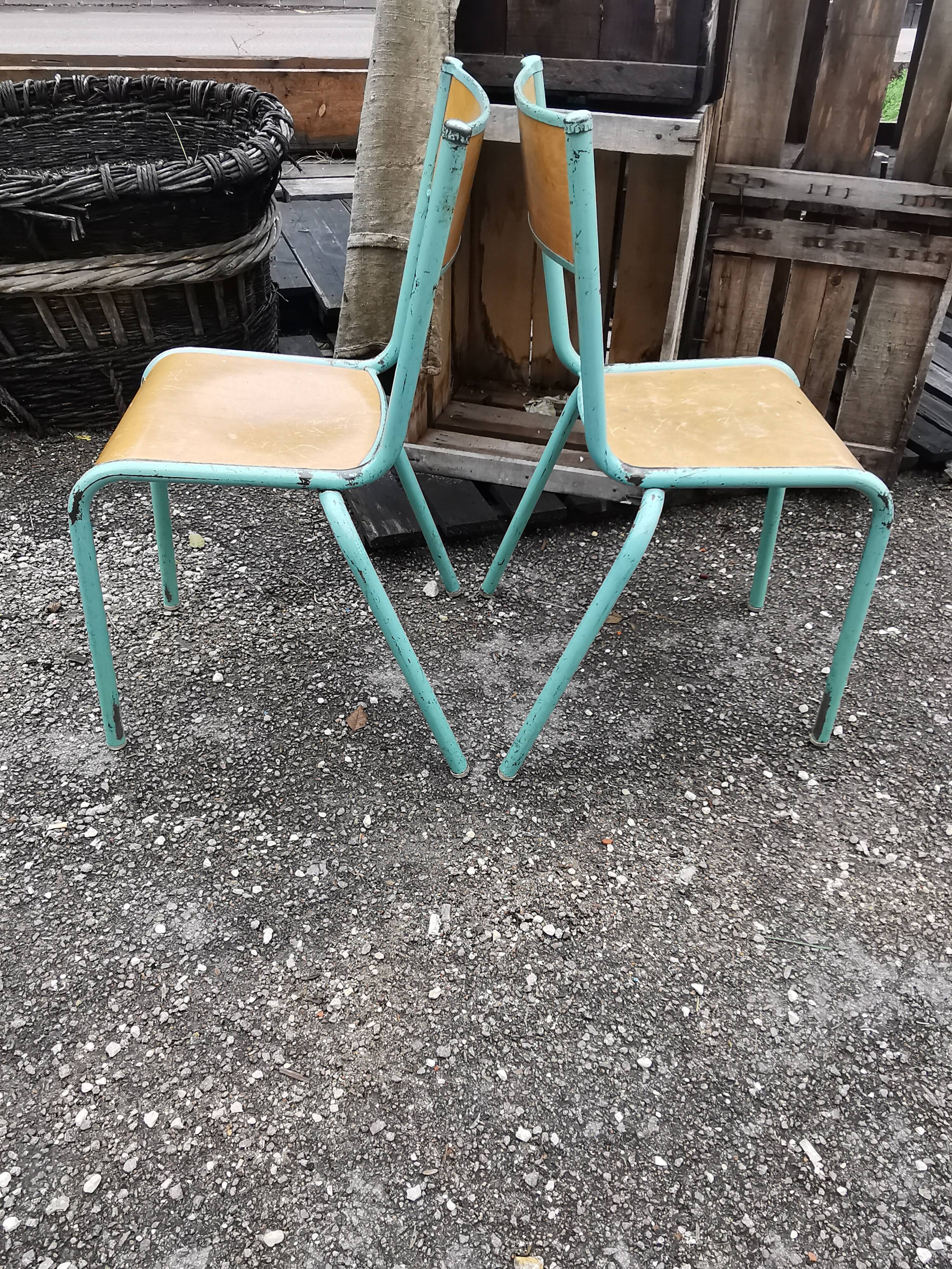 Set of two school chairs