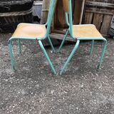 Set of two school chairs