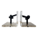 Bookends in plexiglass and knotted black tubes, 1980s design.